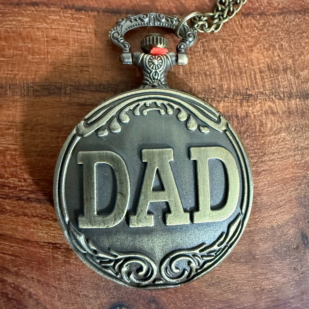 Antique Looking Bronze Pocket Watch for Dad - Picture 5 of 8